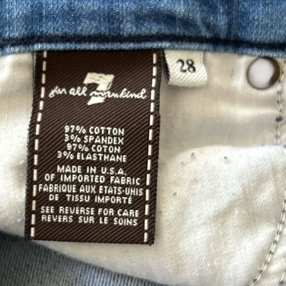 7 For All Mankind Josefina Skinny Boyfriend Jeans Size 28 - Picture 2 of 8